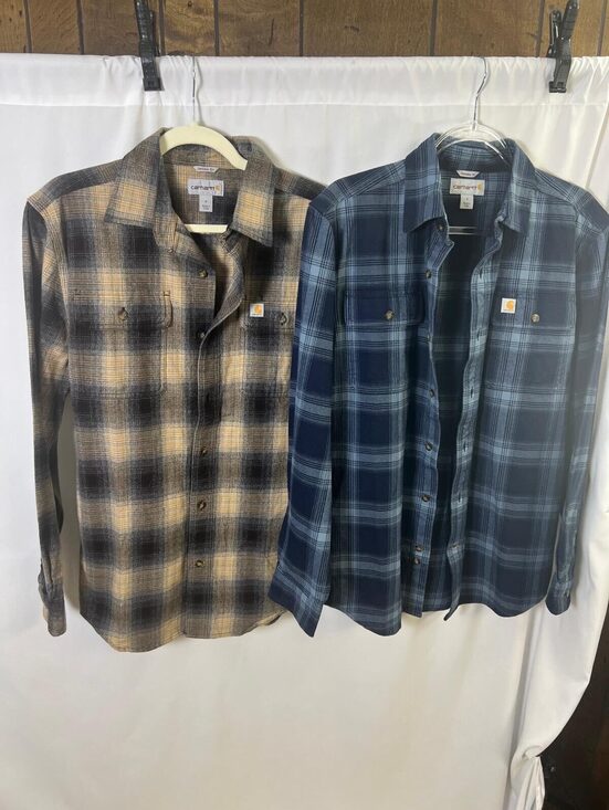 Carhartt Other - Carhartt Button-Up Plaid Shirt Blue and Brown Small Original Fit